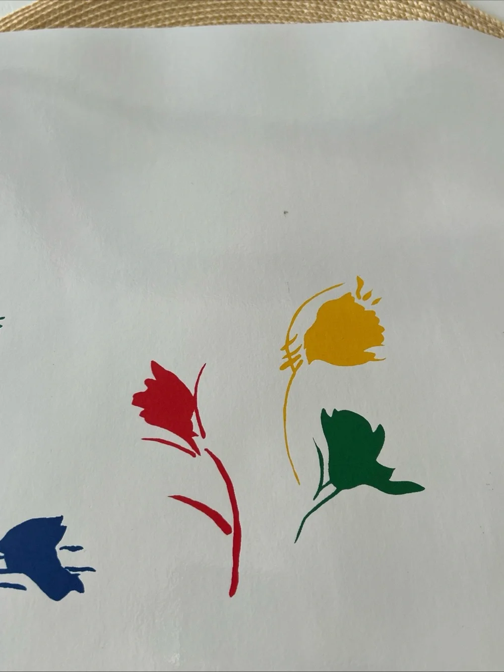 VTG Original 1970s Marimekko Vinyl-Covered Foam Placemats (4) Tulip Motif Color